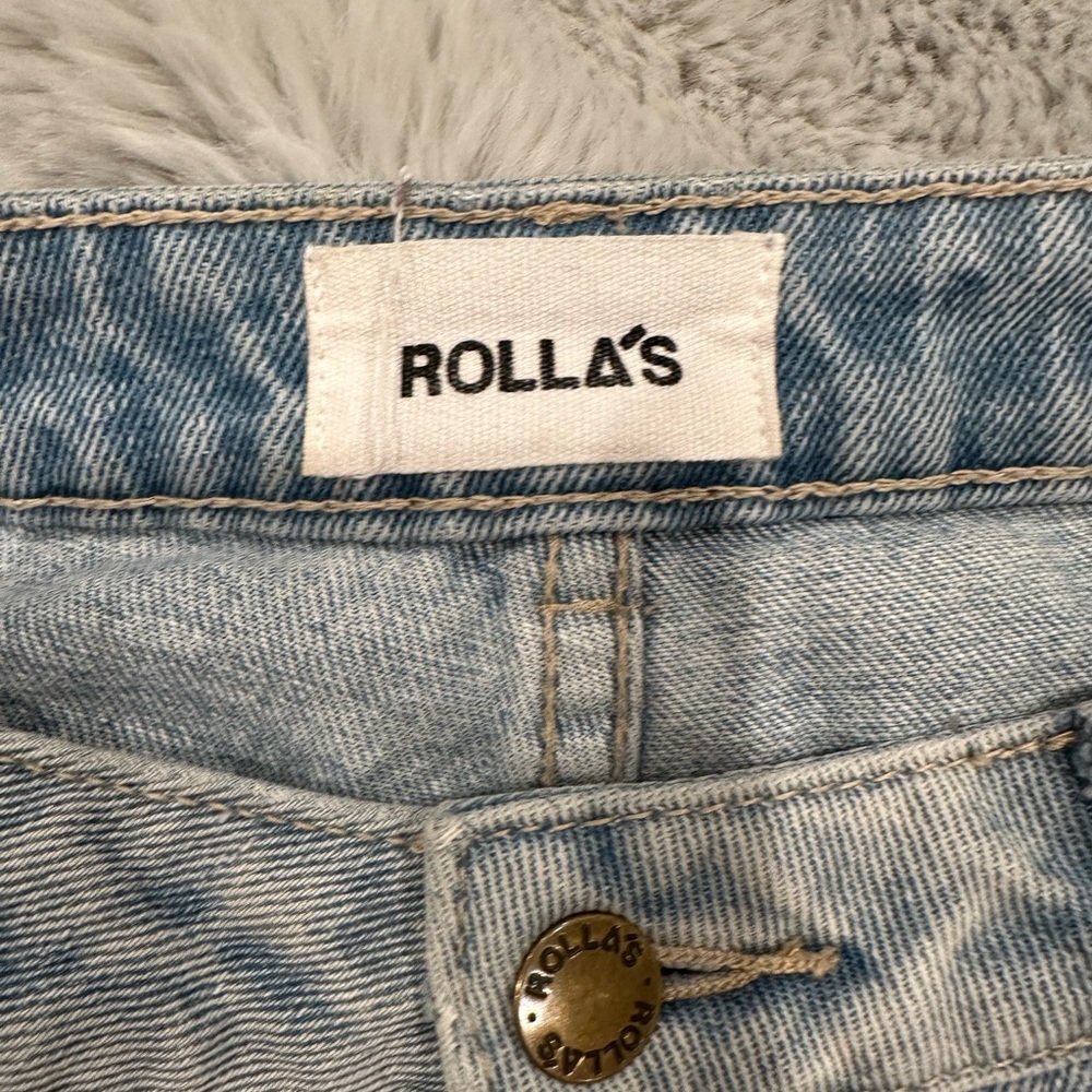 Rolla’s Miller Skinny Jeans 26 Vintage Light Wash Mid Rise Rigid Denim Jeans - Picture 9 of 12